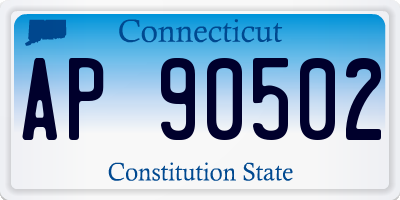 CT license plate AP90502