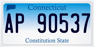 CT license plate AP90537