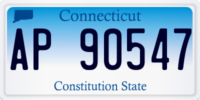 CT license plate AP90547
