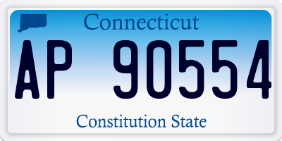 CT license plate AP90554