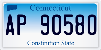 CT license plate AP90580