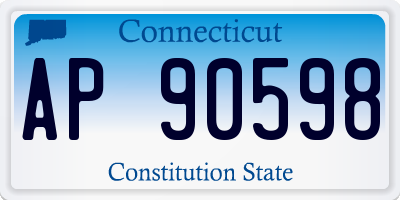 CT license plate AP90598