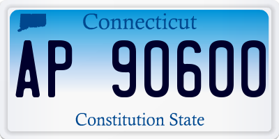 CT license plate AP90600