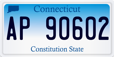 CT license plate AP90602