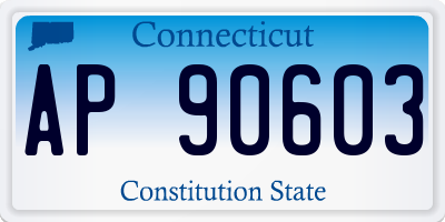 CT license plate AP90603