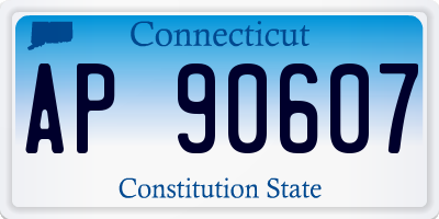 CT license plate AP90607