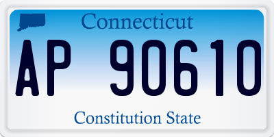 CT license plate AP90610