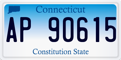 CT license plate AP90615