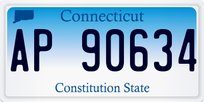 CT license plate AP90634