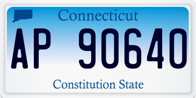 CT license plate AP90640