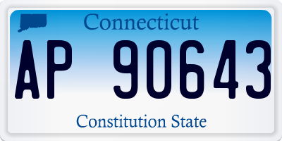 CT license plate AP90643