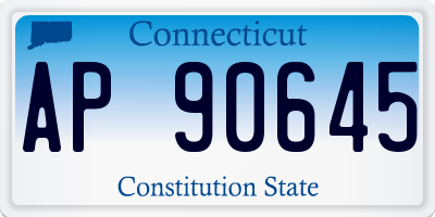 CT license plate AP90645