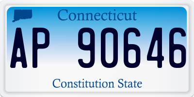 CT license plate AP90646