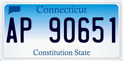 CT license plate AP90651