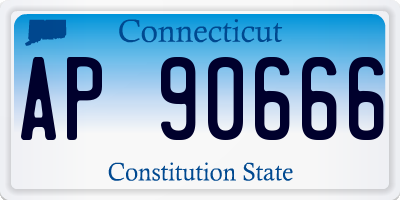 CT license plate AP90666