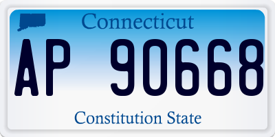 CT license plate AP90668