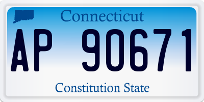 CT license plate AP90671