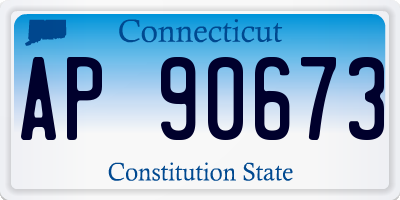 CT license plate AP90673