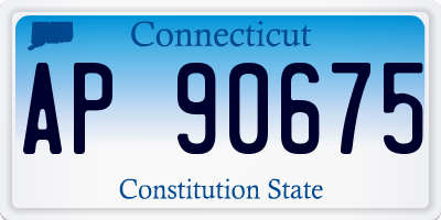 CT license plate AP90675