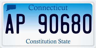 CT license plate AP90680