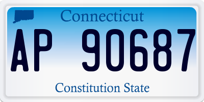 CT license plate AP90687