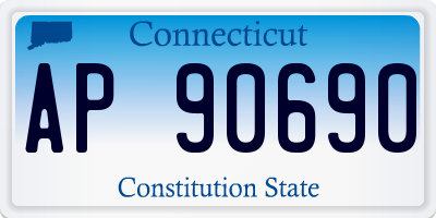 CT license plate AP90690