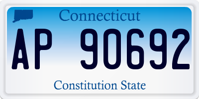 CT license plate AP90692