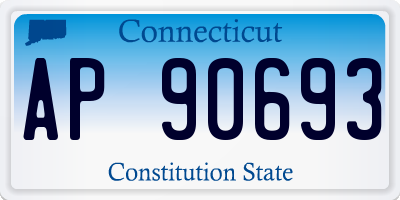 CT license plate AP90693