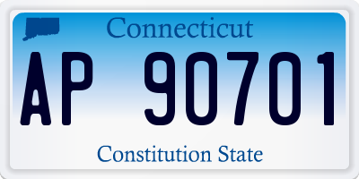 CT license plate AP90701