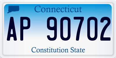 CT license plate AP90702