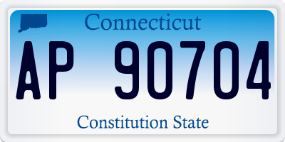 CT license plate AP90704