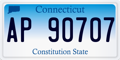 CT license plate AP90707