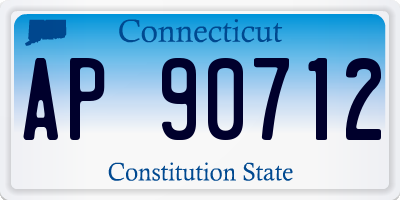 CT license plate AP90712