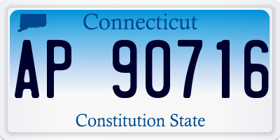 CT license plate AP90716