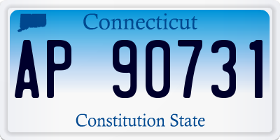 CT license plate AP90731