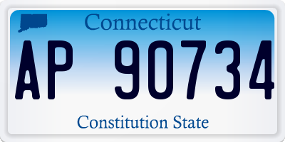 CT license plate AP90734