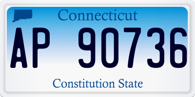 CT license plate AP90736