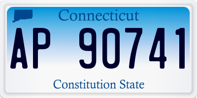 CT license plate AP90741