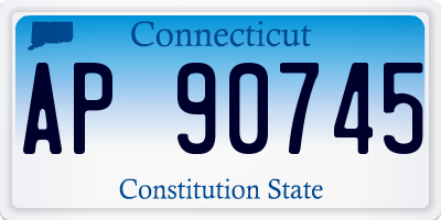 CT license plate AP90745