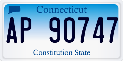 CT license plate AP90747