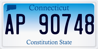 CT license plate AP90748