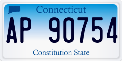 CT license plate AP90754