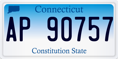 CT license plate AP90757