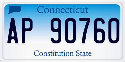 CT license plate AP90760