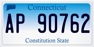 CT license plate AP90762