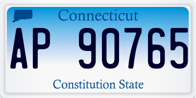 CT license plate AP90765