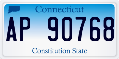 CT license plate AP90768