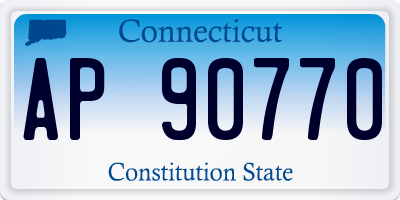 CT license plate AP90770