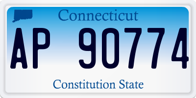 CT license plate AP90774