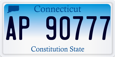 CT license plate AP90777